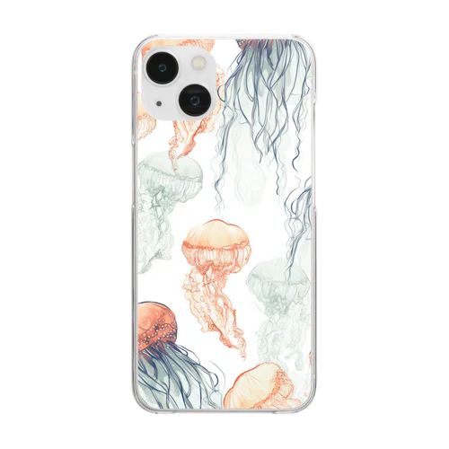 海月　パターン④ Clear Smartphone Case