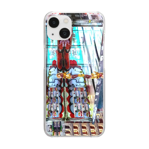 鏡面反射の地下鉄入り口　Model「victoria borodinova」 Clear Smartphone Case