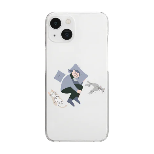 寝る子 Clear Smartphone Case