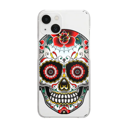 『Dia De Los Muertos🌹（ﾜﾝﾎﾟｲﾝﾄ）』 Clear Smartphone Case