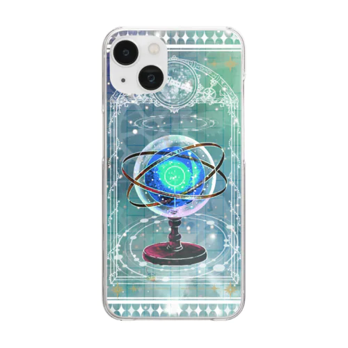 ブルカニロ博士の研究〜天球儀(白) Clear Smartphone Case