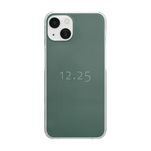 12月25日の誕生色「ハンター・グリーン」 Clear Smartphone Case