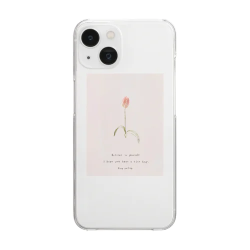 🫖 Sakura Peach milk tea . Clear Smartphone Case