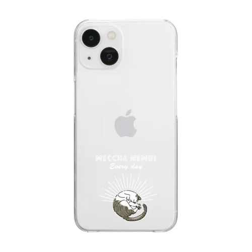 MECCHA NEMUI ねこ Clear Smartphone Case