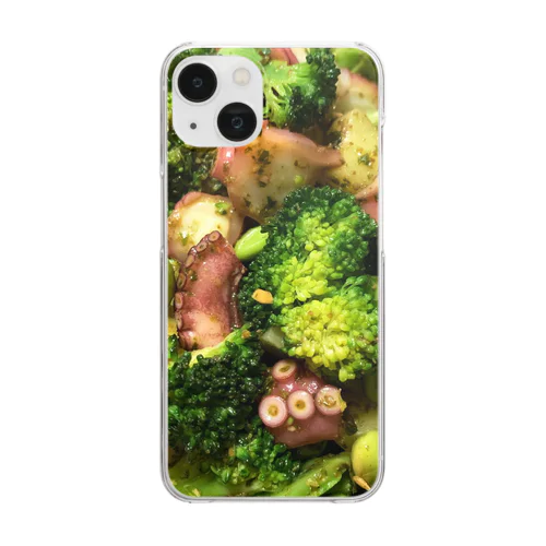 家食堂　たこバジル Clear Smartphone Case