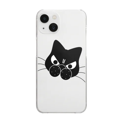 守り猫 Clear Smartphone Case