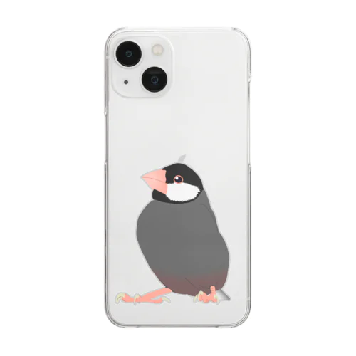 やる気満々桜文鳥 Clear Smartphone Case