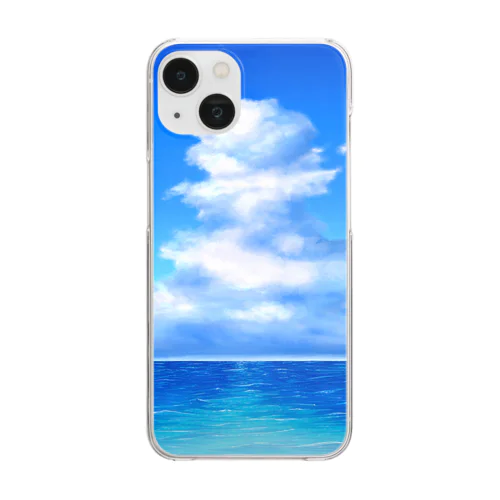 入道雲と海 Clear Smartphone Case