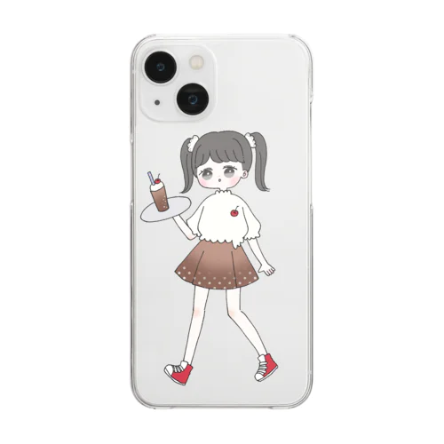 コーラフロートちゃん Clear Smartphone Case