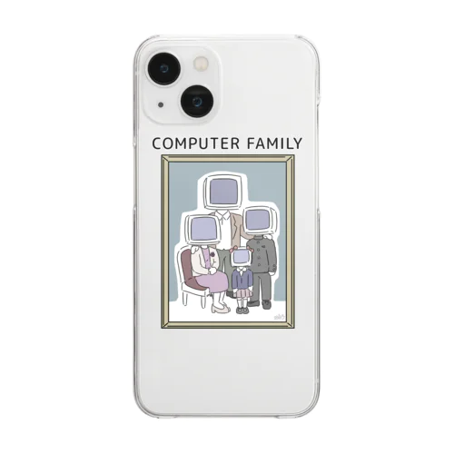 コンピューターファミリー Clear Smartphone Case