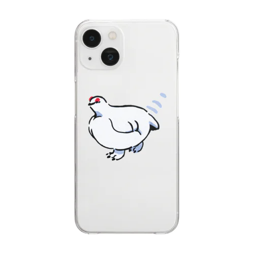 こっちに来るライチョウさん Clear Smartphone Case