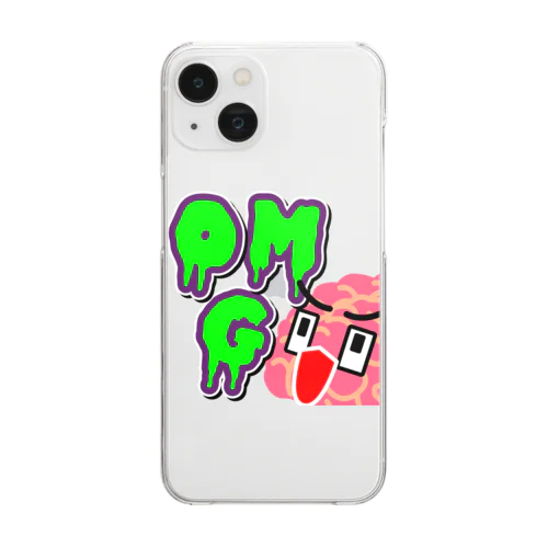 Zombie-Sun Channel公式オリジナルキャラ「脳ミソくん」グッズ Clear Smartphone Case