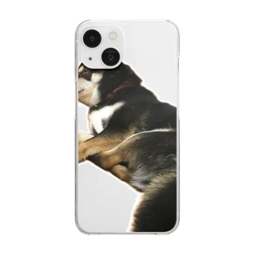 黒柴犬　ジョシーバ　癒し Clear Smartphone Case