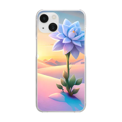 雪原の雪花 Clear Smartphone Case