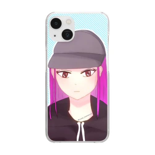 ピンクカラー女子 Clear Smartphone Case