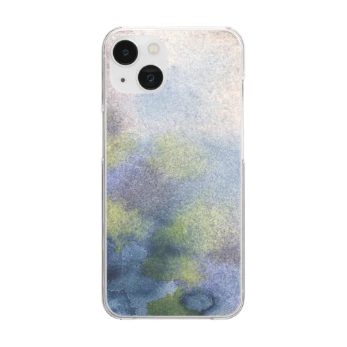 水彩ペイント・蓮池 Clear Smartphone Case