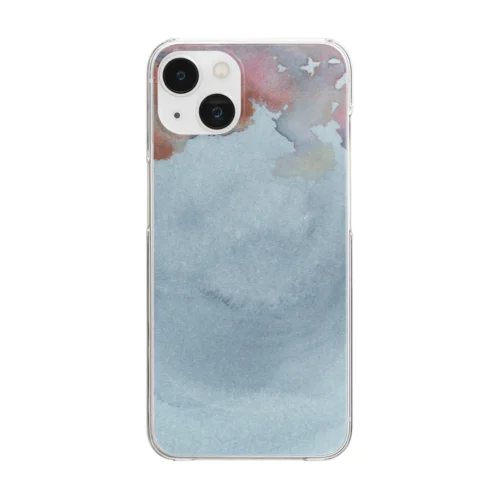 水彩ペイント・水たまりに映る Clear Smartphone Case