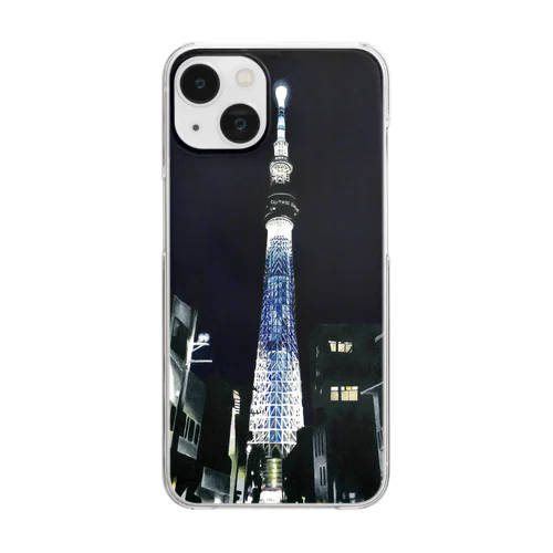 東京スカイツリー Clear Smartphone Case