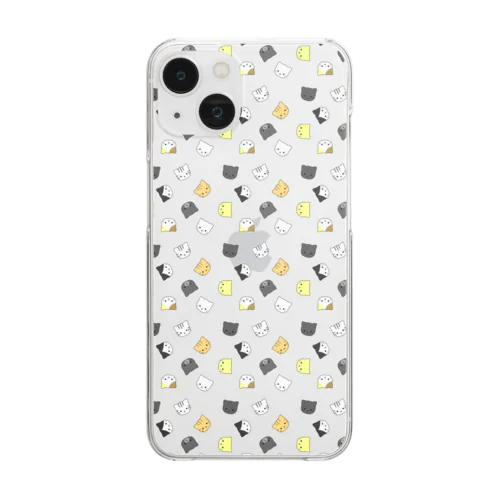 にゃんこまみれ❤️ Clear Smartphone Case