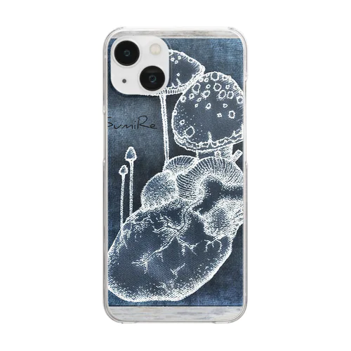 Heart Mushroom🍄 black Clear Smartphone Case