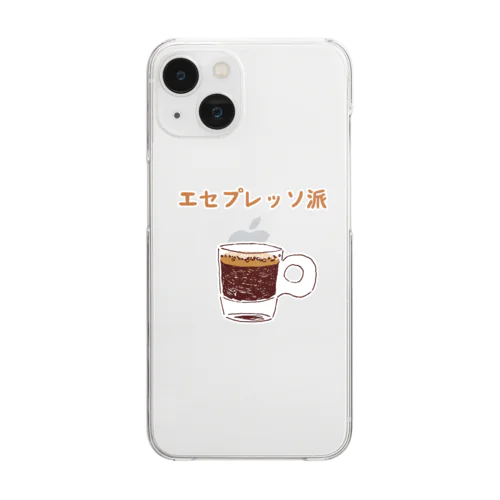 ユーモアコーヒーデザイン「エセプレッソ派」 Clear Smartphone Case