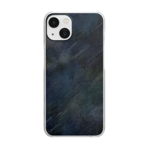 dark starry sky Clear Smartphone Case