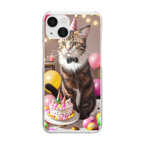 パーティーキャット265 Clear Smartphone Case