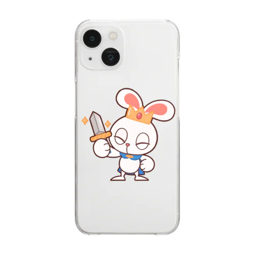 ぽっぷらうさぎ(勇敢！) Clear Smartphone Case