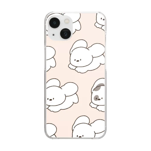 くろぶちさんを探せ（ピンク） Clear Smartphone Case