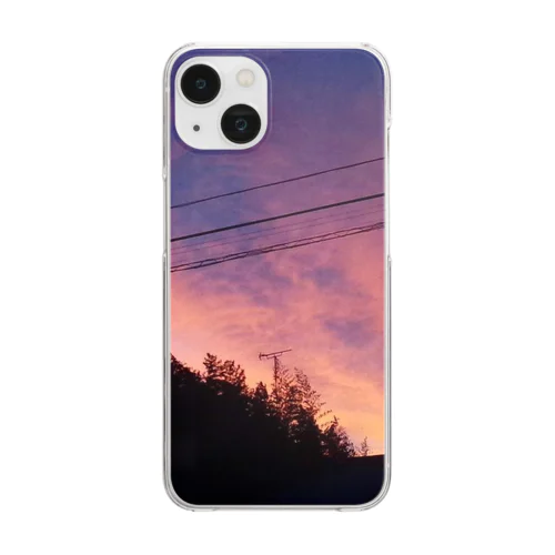 あの日の夕焼け Clear Smartphone Case