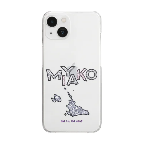 MIYAKO 宮古島　かすれ文字 Clear Smartphone Case