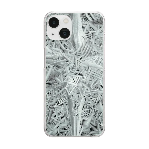 破 white Clear Smartphone Case