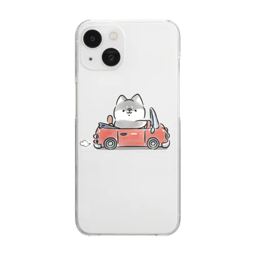 ほんわか黒しば(ドライブ) Clear Smartphone Case