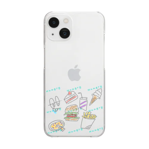 Hungry🍔🍕🍟🥤🍰‪🍦‬ Clear Smartphone Case