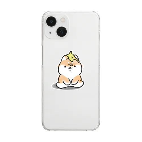 ほんわかしばいぬ(バナナ) Clear Smartphone Case