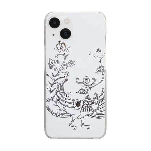 花喰鳥（スマホケース） Clear Smartphone Case