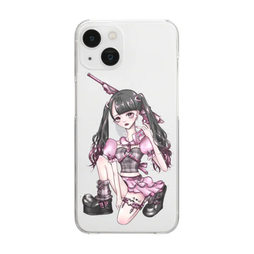 りほぴイラストスマホケース♡ Clear Smartphone Case