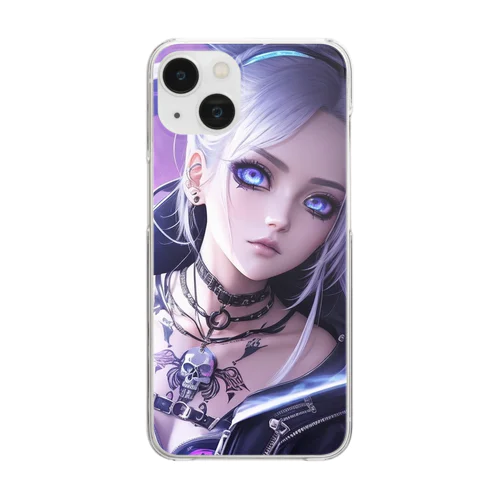 サイバーパンク✖️ネクロマンサー Clear Smartphone Case