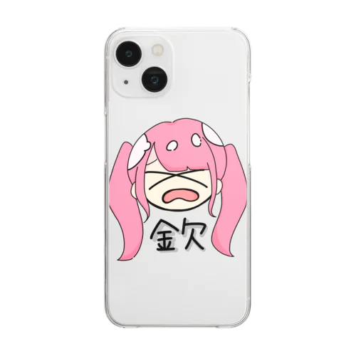 金欠がーる Clear Smartphone Case