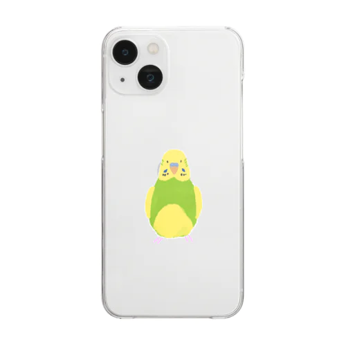 セキセイインコ_パイドの男の子 Clear Smartphone Case