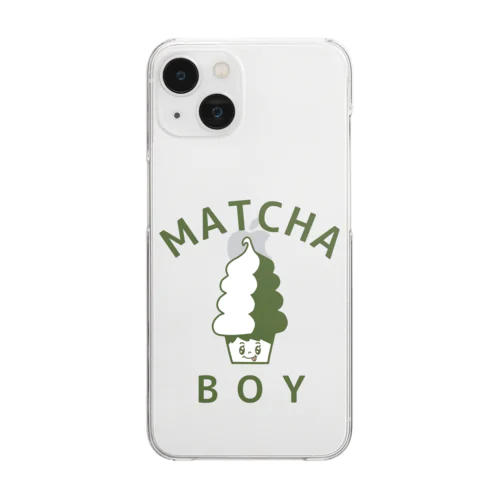 MATCHA BOY クリアスマホケース