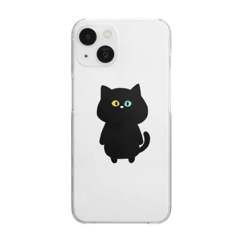 黒猫 しじみさん Clear Smartphone Case