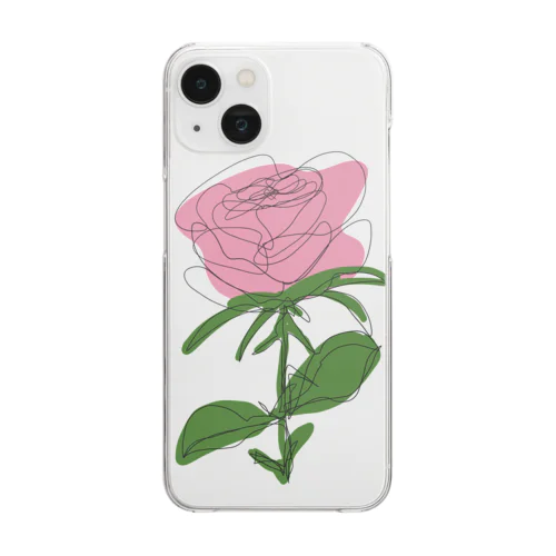 my ROSE ピンク Clear Smartphone Case