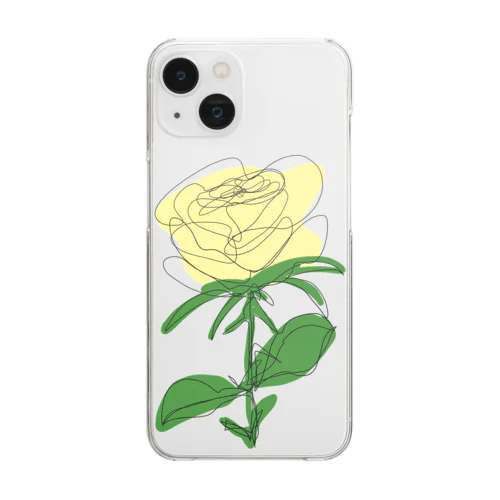 my ROSE イエロー Clear Smartphone Case