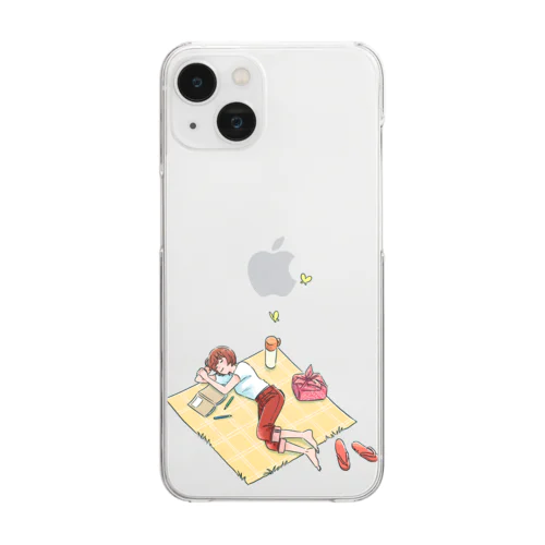 うたた寝ピクニック赤 Clear Smartphone Case