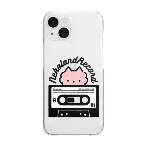 ねこらんどレコード・カセット【color】 Clear Smartphone Case