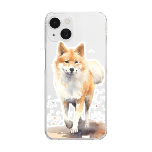 柴犬アート 其の壱 Clear Smartphone Case