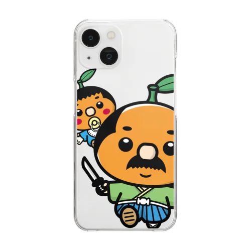 「みかん侍 &ベビー侍」 Clear Smartphone Case