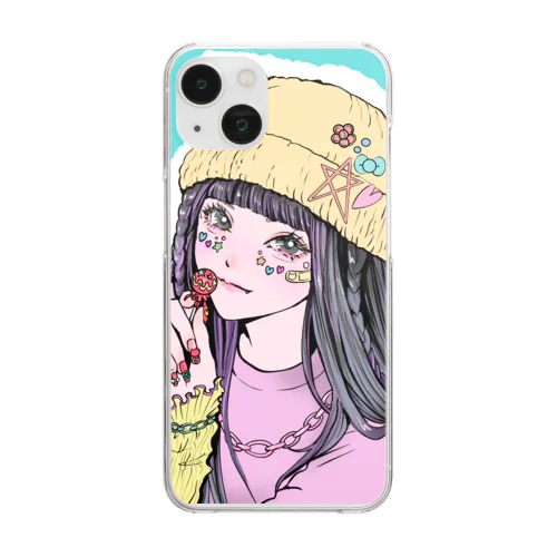 猫耳ちゃん Clear Smartphone Case