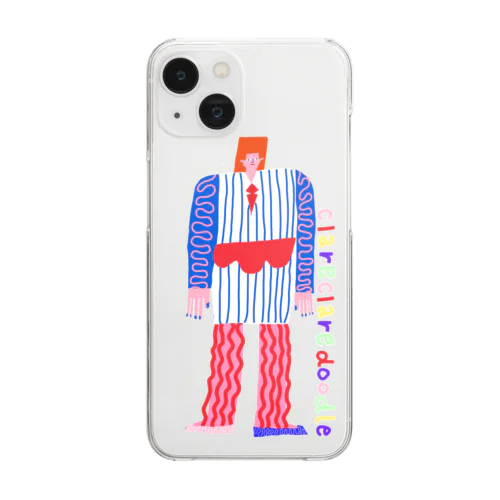 Rectangle head friend Clear Smartphone Case